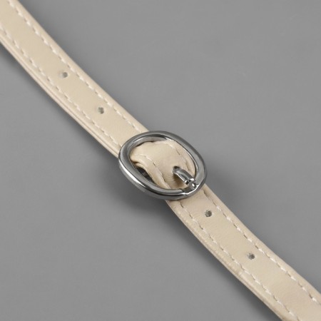 Shoe strap, artificial leather, 58 cm, 8 mm, 2 pcs, beige color-3