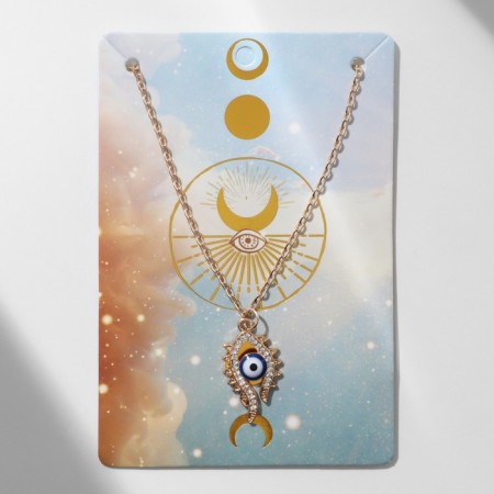Obel-co-worker "Eye" elongated, the color is white-blue in gold, 40 cm-3