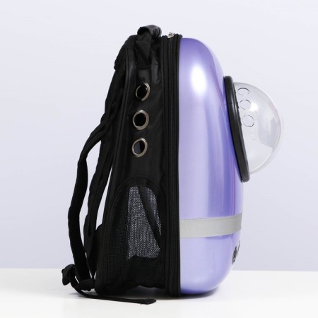 A backpack for carrying animals with a viewing window, 32 x 26 x 44 cm, lilac-2