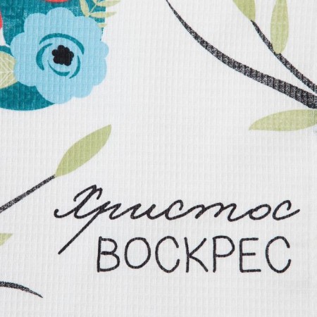 Set of towels kitchen shade "Easter bunnies" 35x60cm-4 pcs, 100% cotton, waffle 160 g/m2-6