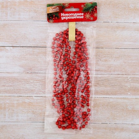 Buses for a Christmas tree 2.7 m "Funny balls" red-1