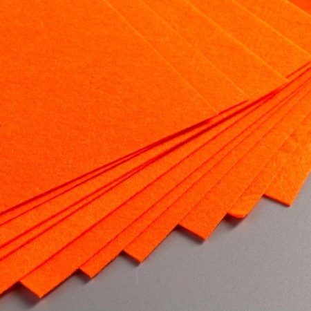 Soft felt 1 mm "carrot" set 10 sheets format A4-3