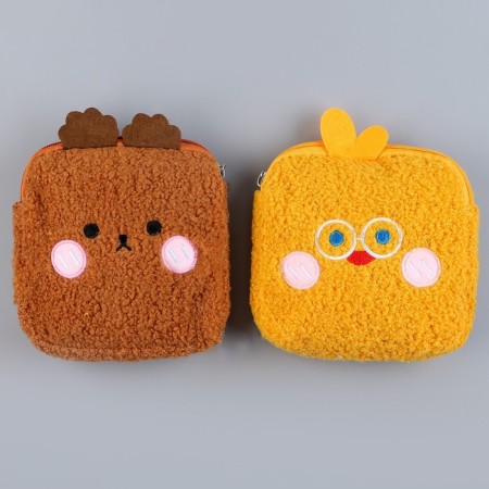Purse baby soft "Funny animals", 14*14 cm, mix-4