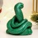 Figure "Snake of Zen" Green metallic, 10x10x10cm