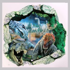 Stick 3D interior dinosaurs 50*50cm