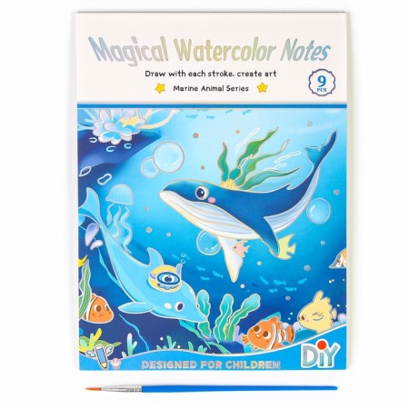 Water coloring + brush, species mix-1