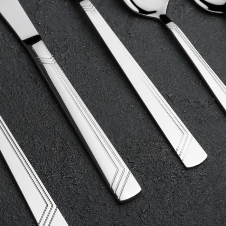 Set of table "appetite", thickness 2 mm, decorative box, 30 objects, silver color-2