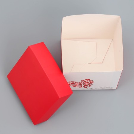 Gift folding box, packaging, “I love you”, 10 x 10 x 10 cm-3