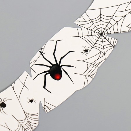 Tattoo on the body Black "Freckle. Web on the web" 16x5 cm-2