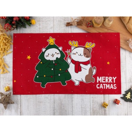 Towel "Dolyana" Merry Catmas 35x60 cm, 100% cotton 160 g/m2
