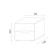 Cleat cabinet with Chloe boxes, 500x430x420, white gloss MDF/ white chipper