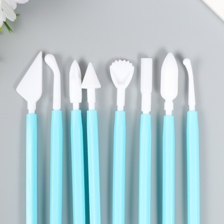 Tool for modeling plastic set 8 pcs 15.5 cm mix-2