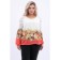 Female blouse, size 52, white color, coral