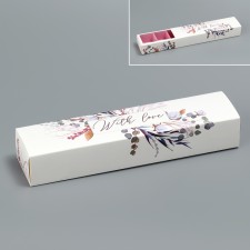 Коробка для конфет, кондитерская упаковка, 5 ячеек, «Венок», 5 х 21 х 3.3 см