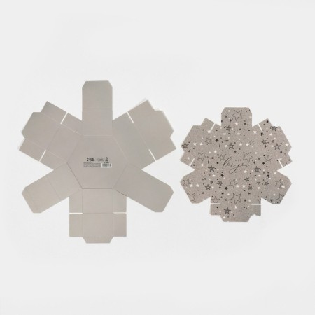 Gift folding box, packaging, “stars”, 15 x 13 x 6 cm-4