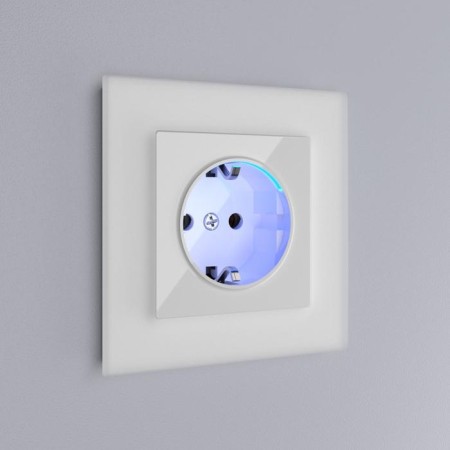 Frame for 1 post WL01-FRAME-01, white matte color, glass material-1