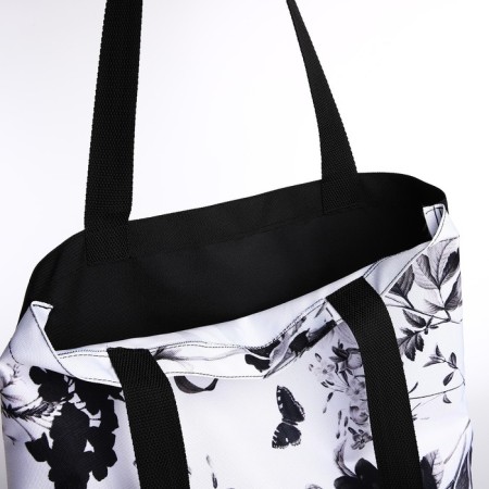 Bag Schoper "Flowers", 40x12x38 cm, black color-5