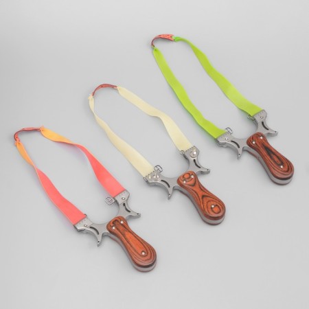 A slingshot with a wooden pen and sight, mix