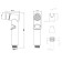 A set for the hygienic shower Lemark LM8088GM, a watering can, holder, hose, wall, graphite
