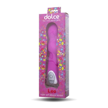 Toyfa Dolce LEO vibrator, silicone, pink color, 16.5 cm-2