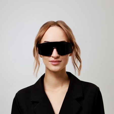 Sunny sports bicycle glasses, UV 400, 15 x 12.3 cm, black