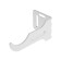 Bracket for the radiator left, polymer, white color 1 pcs