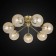 Ceiling chandelier CITILUX “Tommy” CL102173, 66.5x66.5x26 cm, 7x40W, E14, brown color