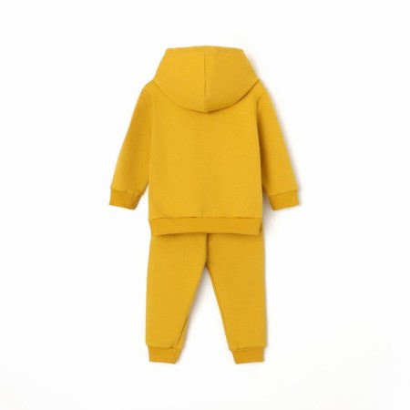 Kit for children (sweatshirt, trousers), mustard color, height 104 cm-13
