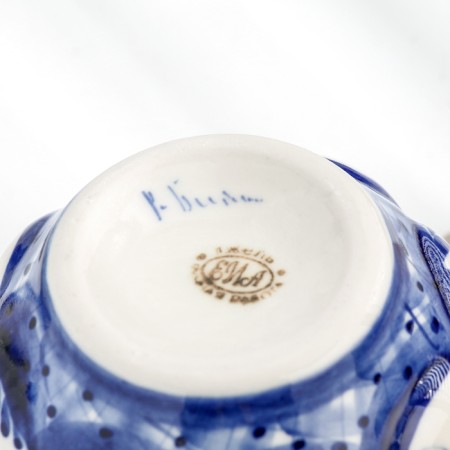Чашка "Анемон", гжель, фарфор, 200 мл, 9 см-4