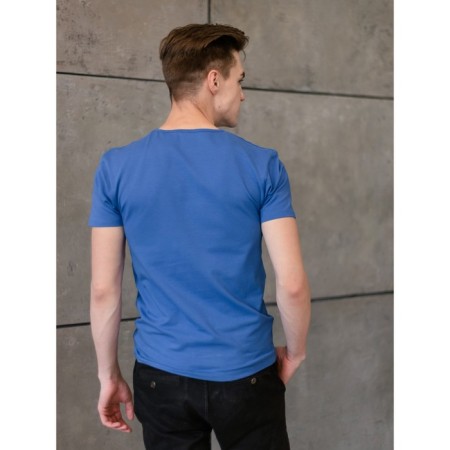 Male T -shirt, size 44, blue color-4