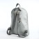 Women's backpack made of artificial leather with lightning, 2 pockets, color light blue