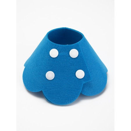 Veterinary collar made of felt "chamomile", size l, blue-2