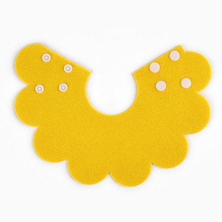 Soft collar for animals felt felt, yellow cent, size S-2