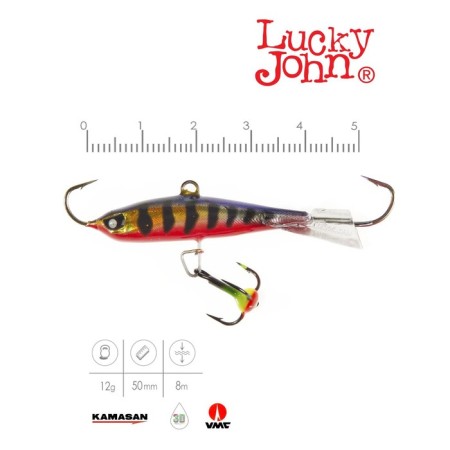 Балансир Lucky John NORDIC 4 + тройник, 4 см, цвет 114 блистер-1