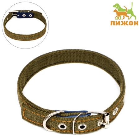 Brezant two-layer collar, 50 x 2 cm, Osh 25-35 cm, khaki