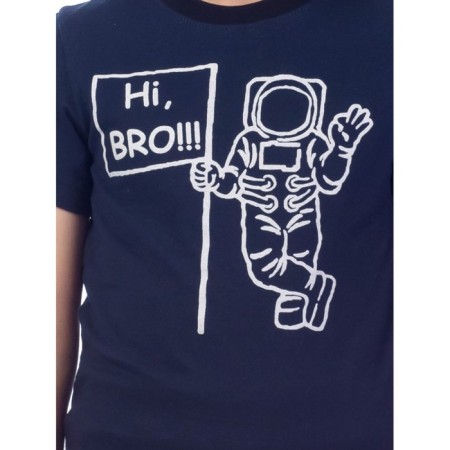 Children's costume Hi Bro !!!, height 104 cm, dark blue color-6