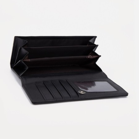 Women's wallet on a magnet, black color-2