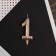 Candle for the cake, number "1", champagne.