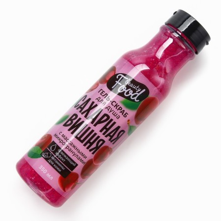 Sugar shower gel scrub, 350 ml, cherry aroma, Beauty Food-2