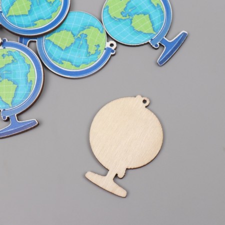 Decor for creativity tree "Globe" set of 5 pcs 4.5x3.3x0.3 cm-1
