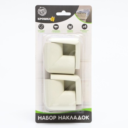 Set of protective pads on corners, 4 pcs., White color-3