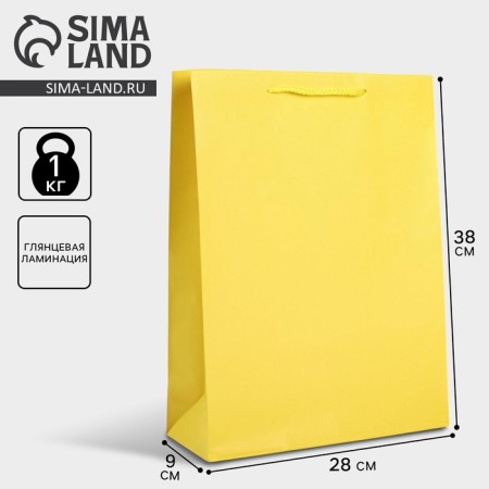 Gift package laminated, packaging, "yellow", l 28 x 38 x 9 cm-1