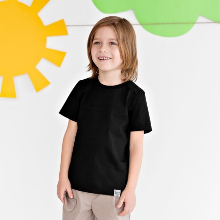 T -shirt for a boy "Basic", height 140 cm, black color