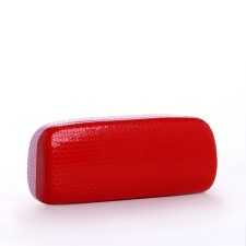 Case for glasses on the cracker, length 15 cm, pink/red color