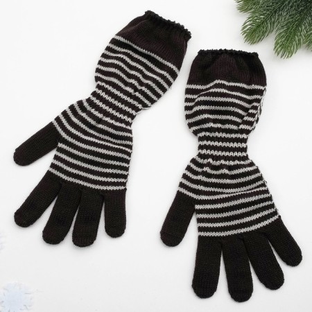 Female gloves, black color, size 18