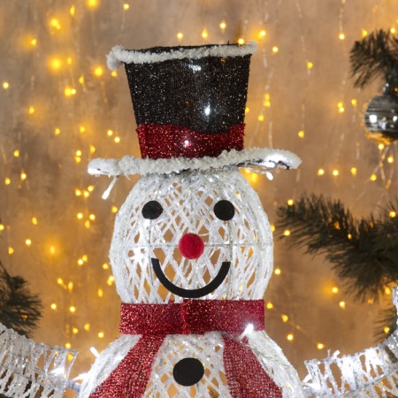 LED figure "Snowman" 55 × 85 × 35 cm, metal, 220 V, glow of white-2