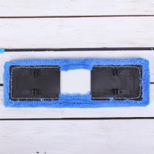 Nozzle for a flat mop with an exalgage of a share of art. 2522116, 35.5 × 11.5 cm, microfiber, blue color