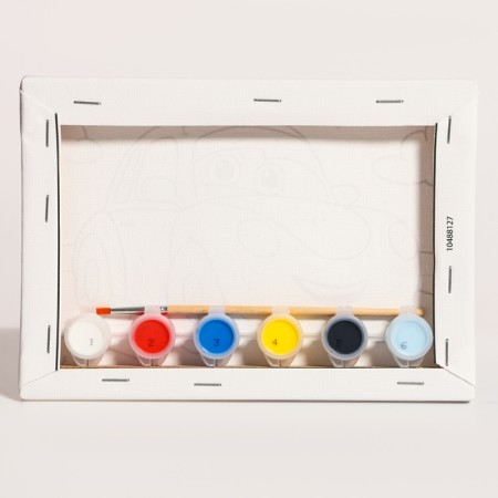 Picture on numbers for children "Machine in the field", 21 x 15 cm-3