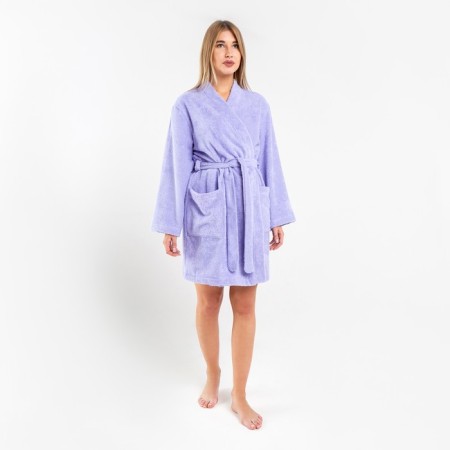 Tainted female robe, economy and I size 42-44 lilac, 100% cotton, 320 g/m2-6