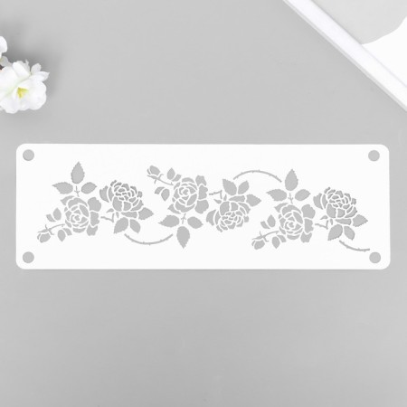 Stencil of stencil "Flower pattern" 11x32 cm